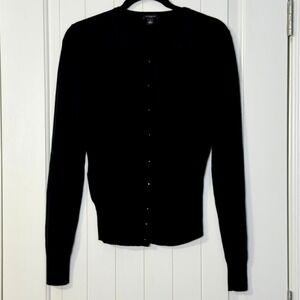 Ann Taylor Cardigan Sweater Womens Small Black Academia Cottagecore Coquette